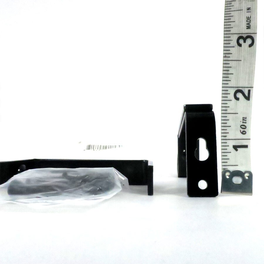 Unbranded Decor 3/4″ Rod Single Bracket Pair – 4″ – 5 1/2″, Adjustable Black