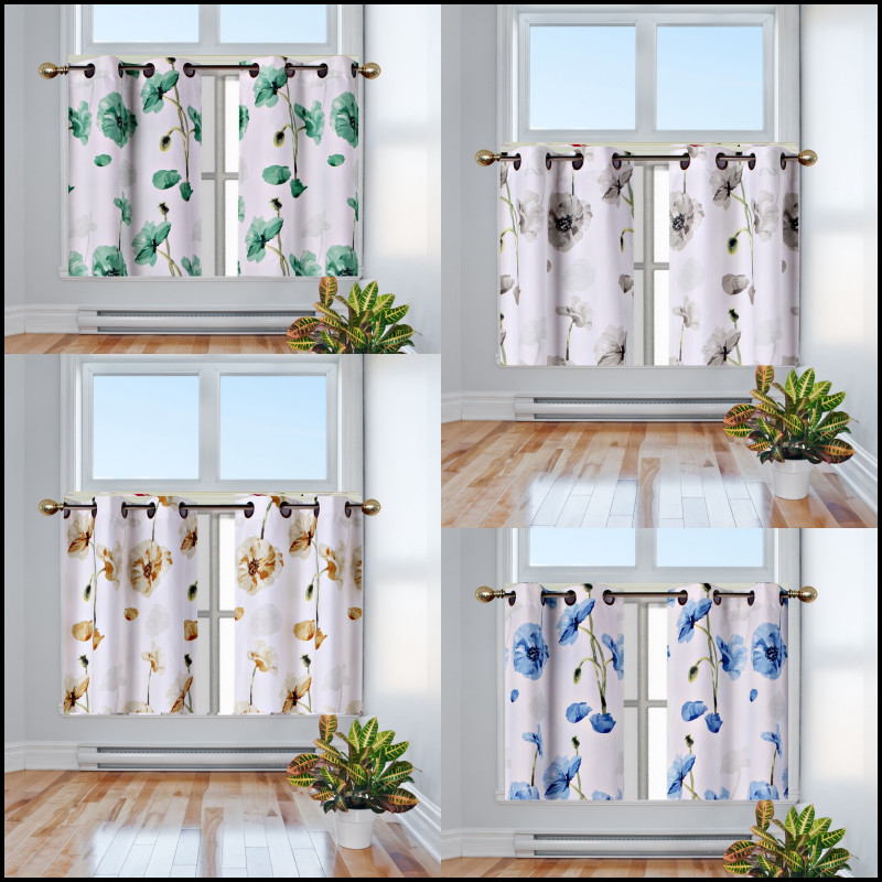 2PC SETPANEL GROMMET LINED BLACKOUT WINDOW DRESSING NATURE PRINTED CURTAINDRAPE