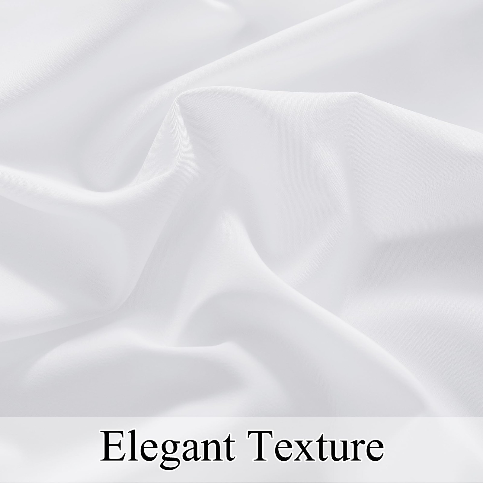 White Non-See-Through Light Filtering Curtains, Semi Sheer Privacy Grommet Dr…