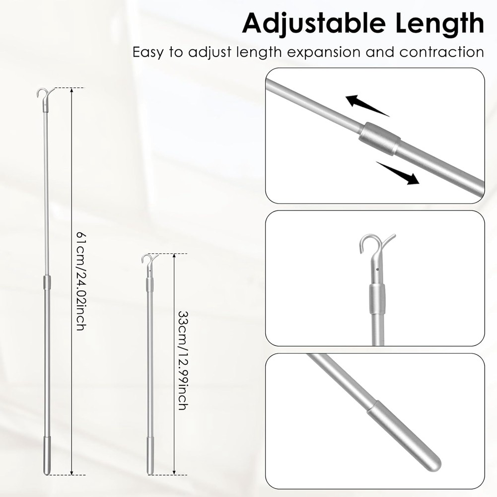 Easy Pull Telescopic Draw Blind Tilt Wand, 13-24in Length Adjustable Blinds6992