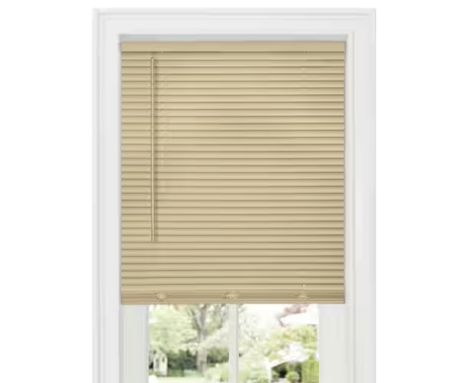 Vinyl Mini Blinds Beige 36×64 Maximum Room Darkening Window Privacy Shades