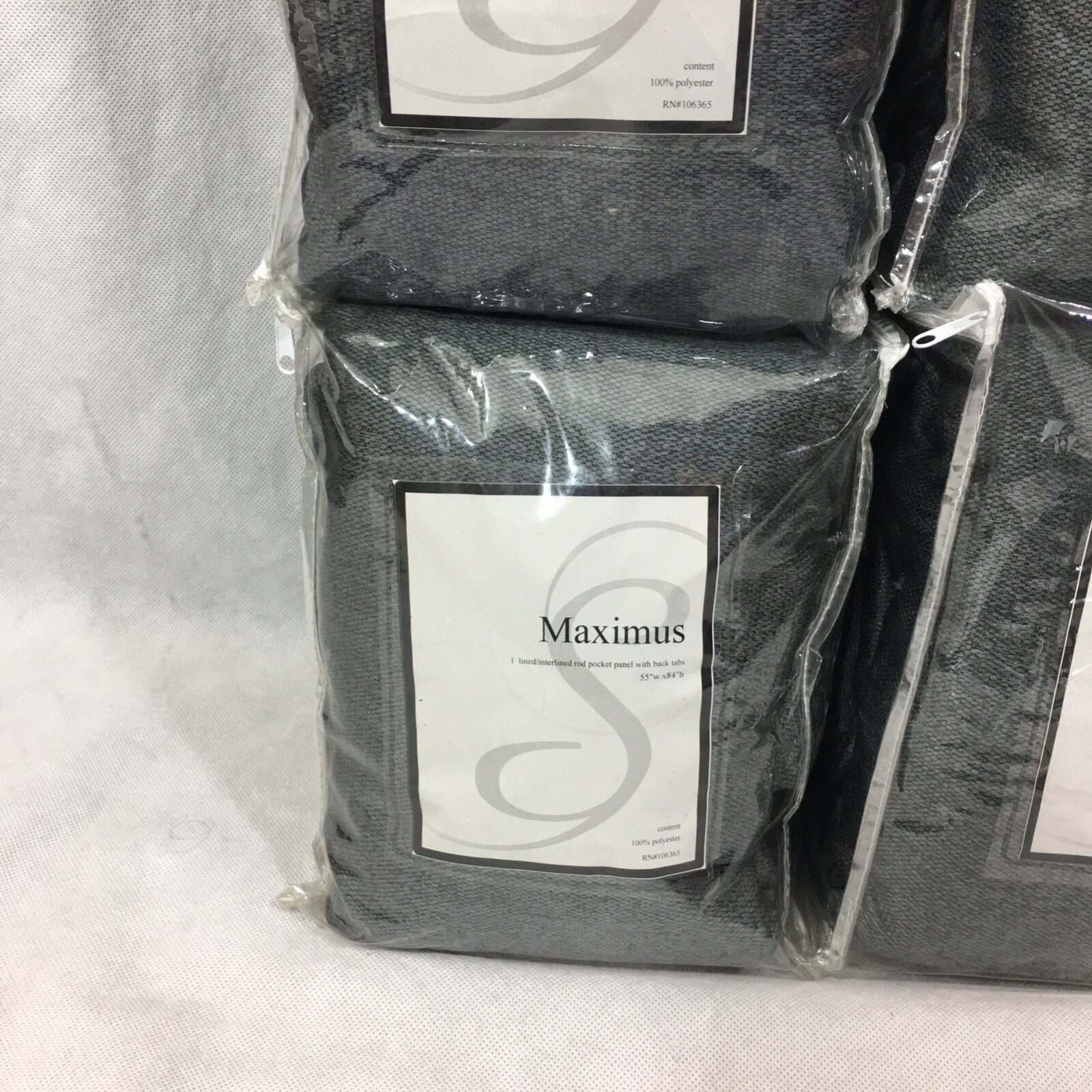 Maximus Lined/Interlined Rod Pocket Panel with Back Tabs 55″ x 84″ Set of 4 Lot