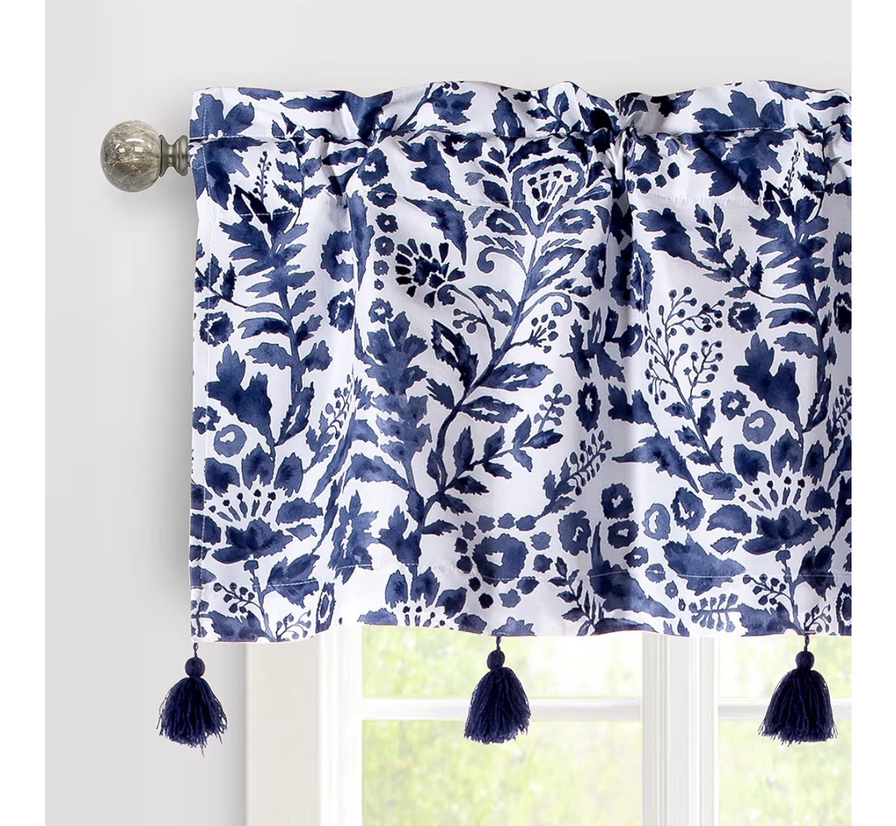 DriftAway Julia Navy/white Double Layer Lined Border w/Thermal Insulation 52×18