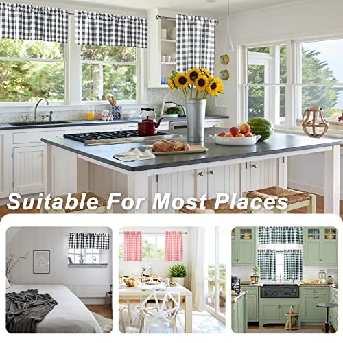 3 Piece Semi Sheer Kitchen Curtains 29″W x 36″L (Pack of 3) Pumpkin Orange