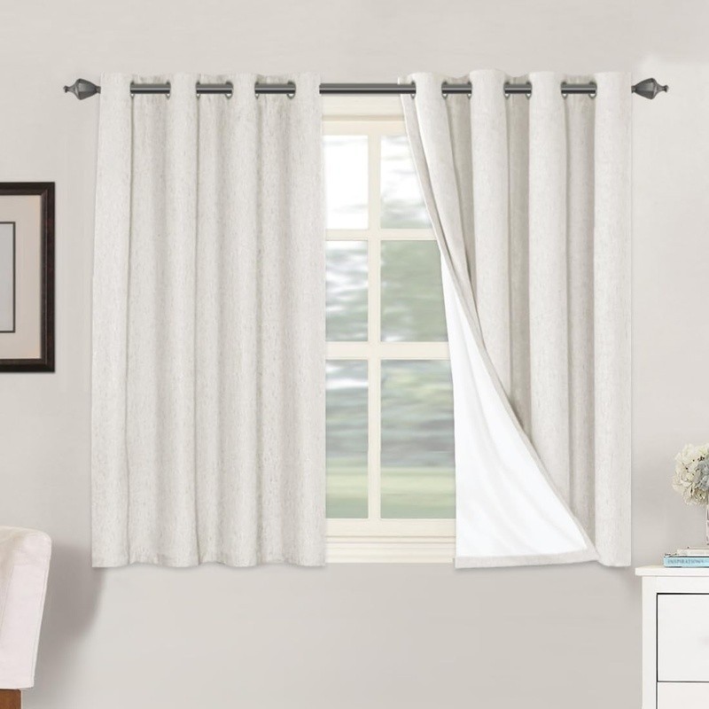 Blackout Curtain Panels 100 Polyester Noise Reducing Drapes Energy Saving New