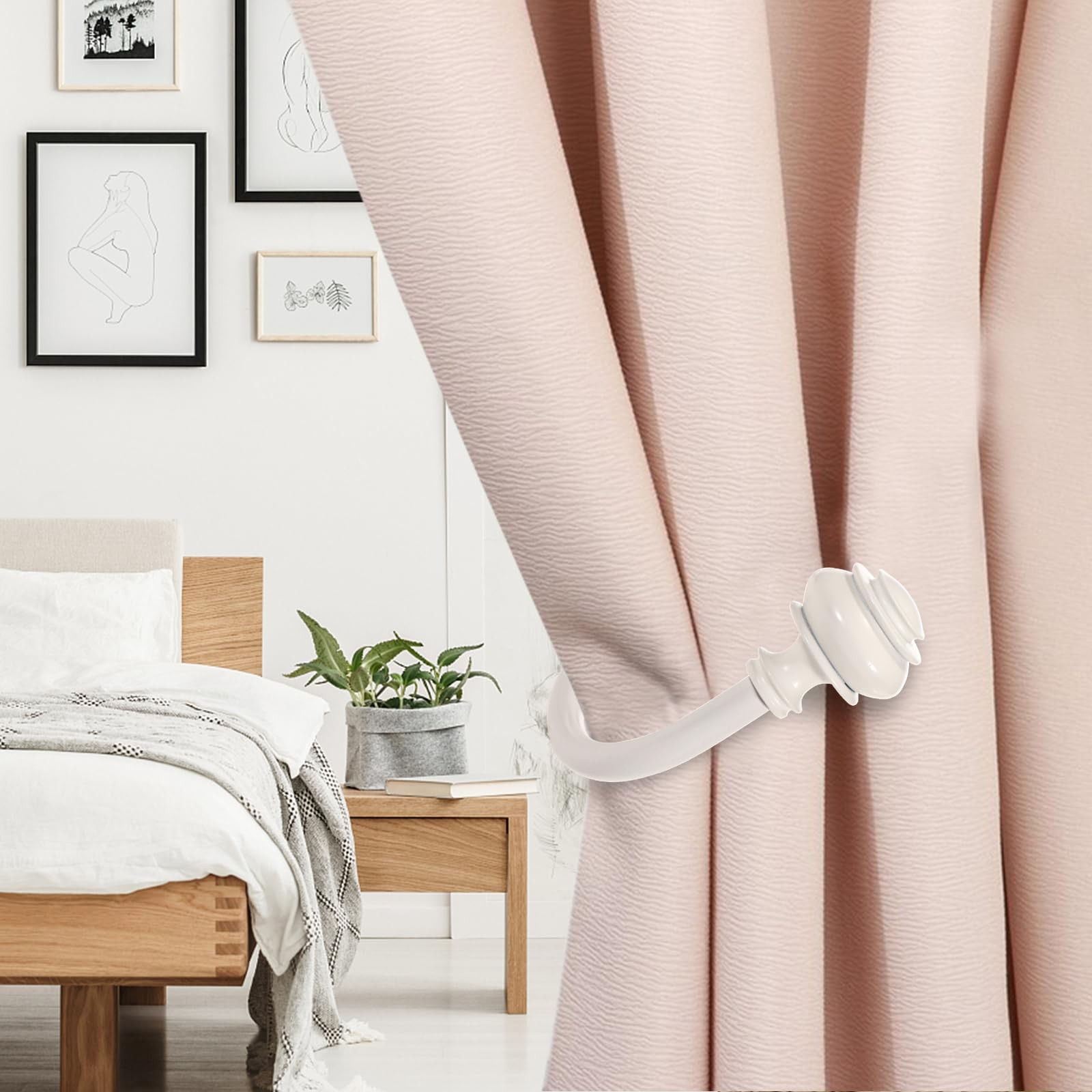 Set of 2 Decorative Curtain Holdbacks,Elegent Wall Mounted Aluminum Alloy Win…