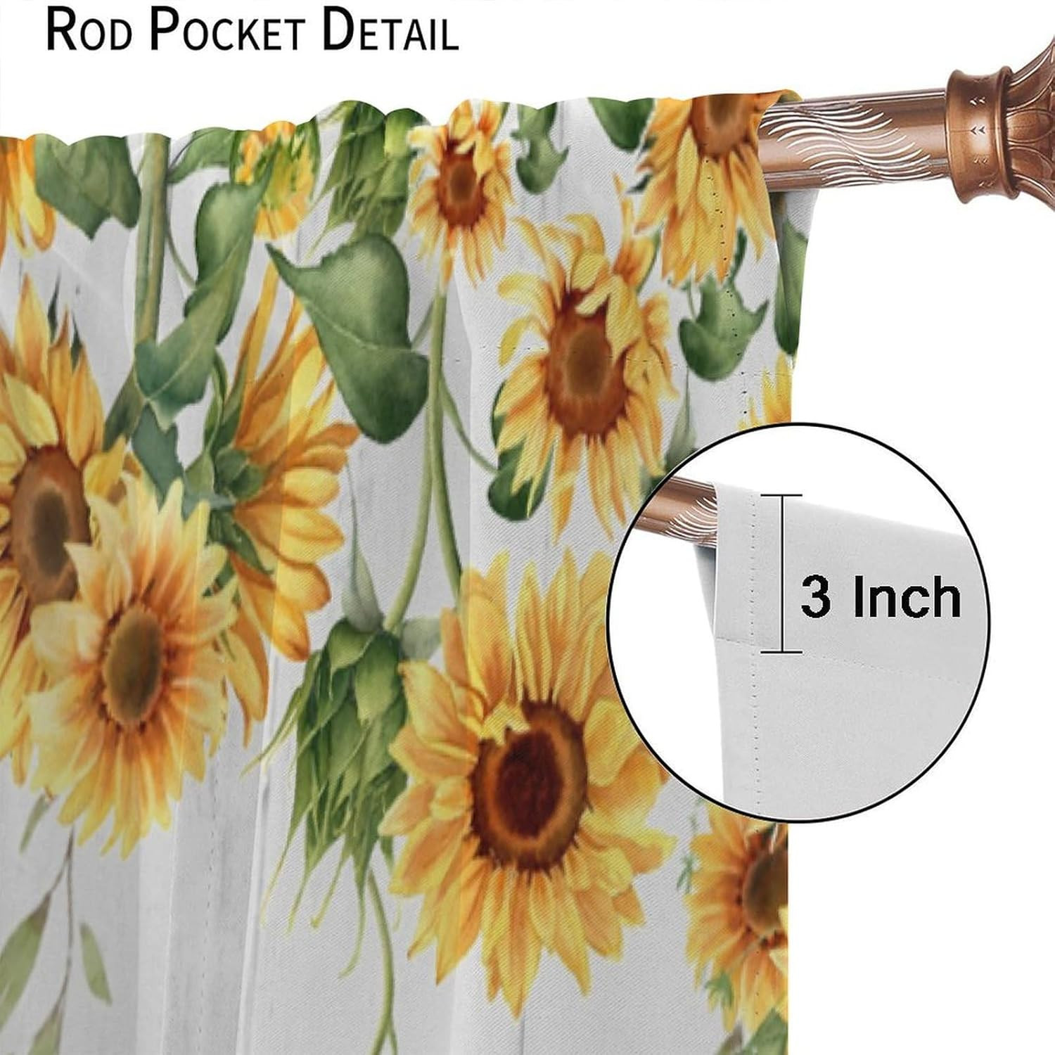 Wooden Sunflower Curtains, Rustic Country Wood Sunflower Hummingbird Floral Plan