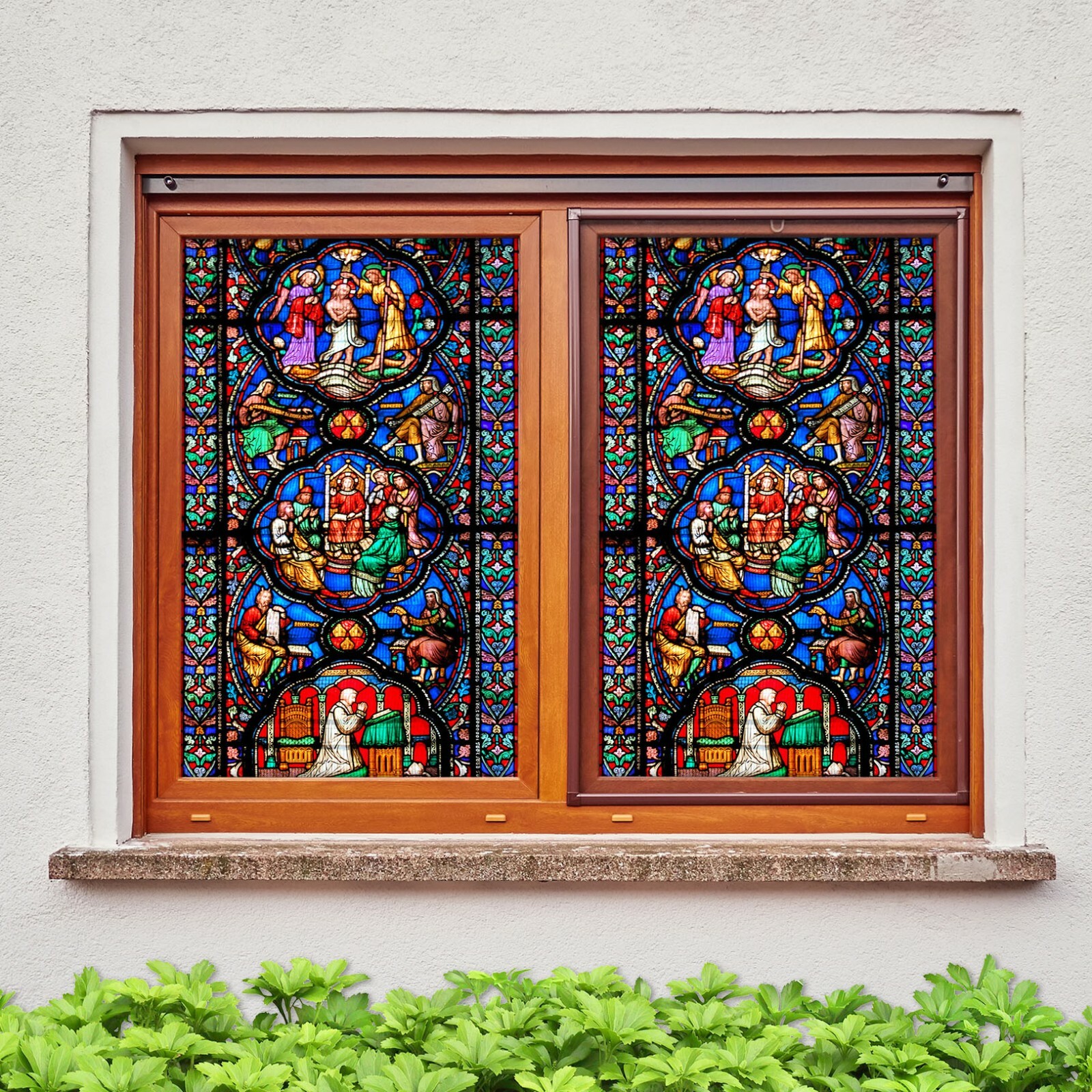 3D Christian Church A760 Window Film Print Sticker Cling Stained Glass UV Zoe