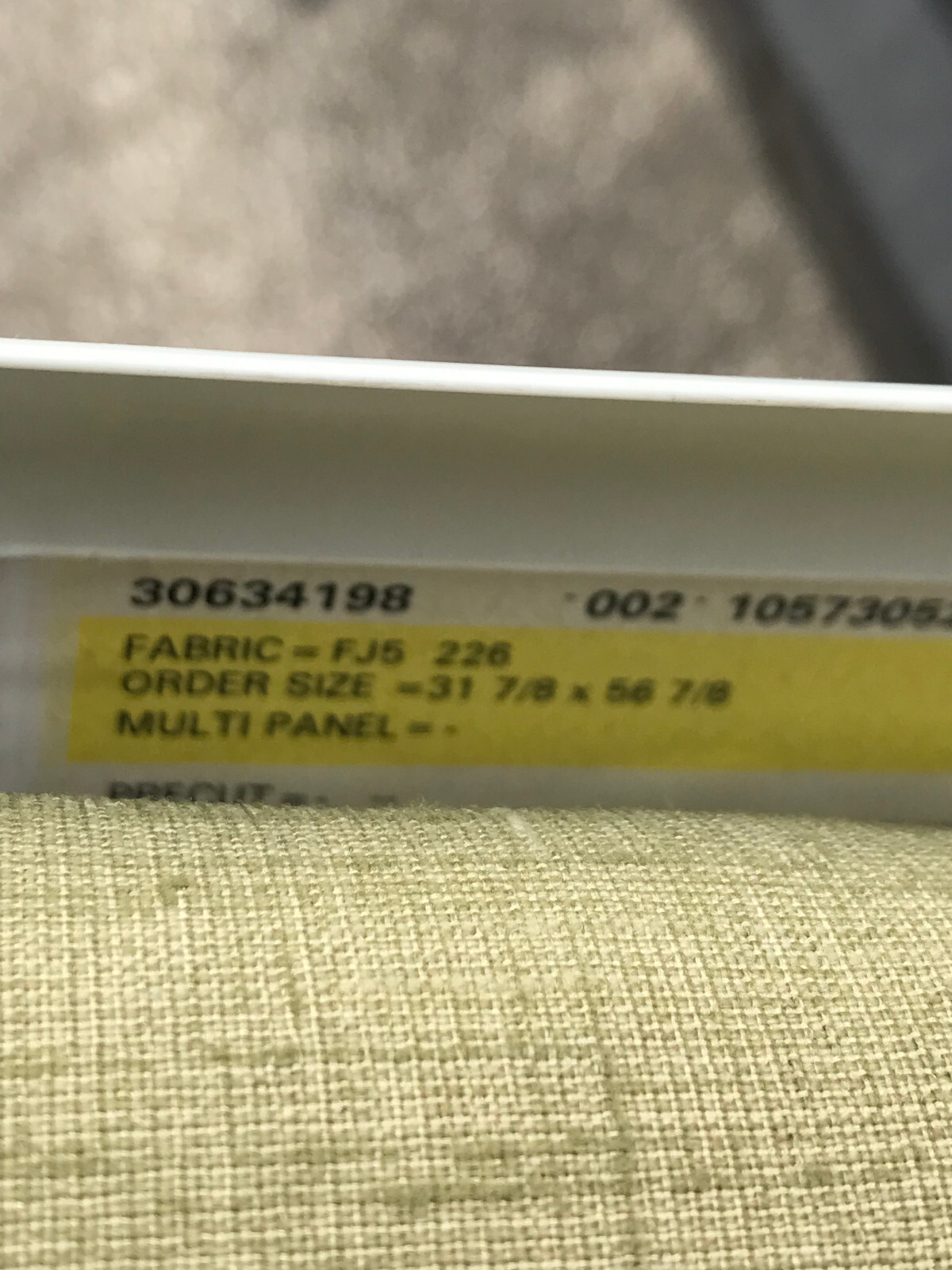Hunter Douglas Vignette Roman Shade light green 32 width by 56 height