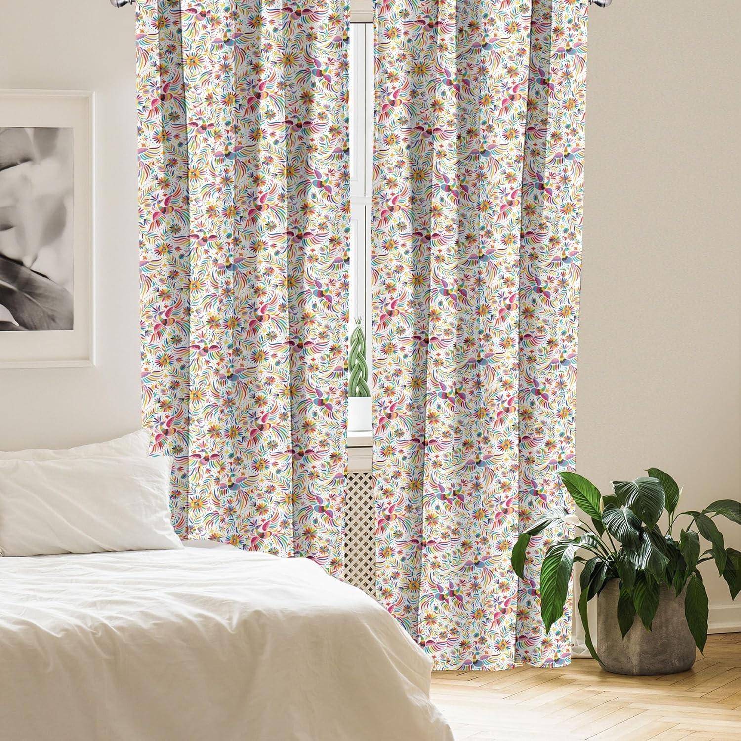 Nature Inspired Mexican Curtains – 28″x84″ – Set of 4 Panels