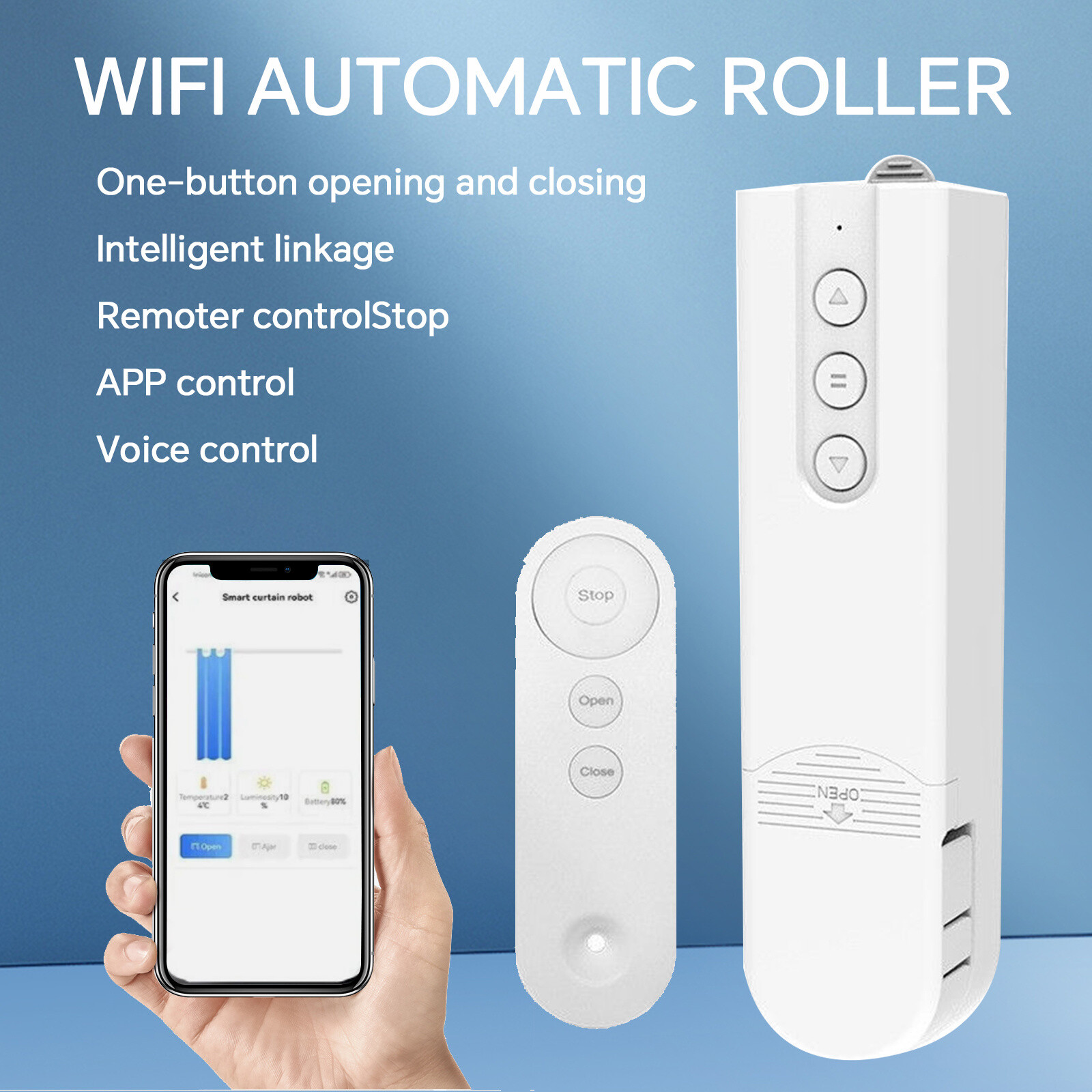 Smart Blind Motor Wifi Automatic Roller Shutter with App Control Bluetooth