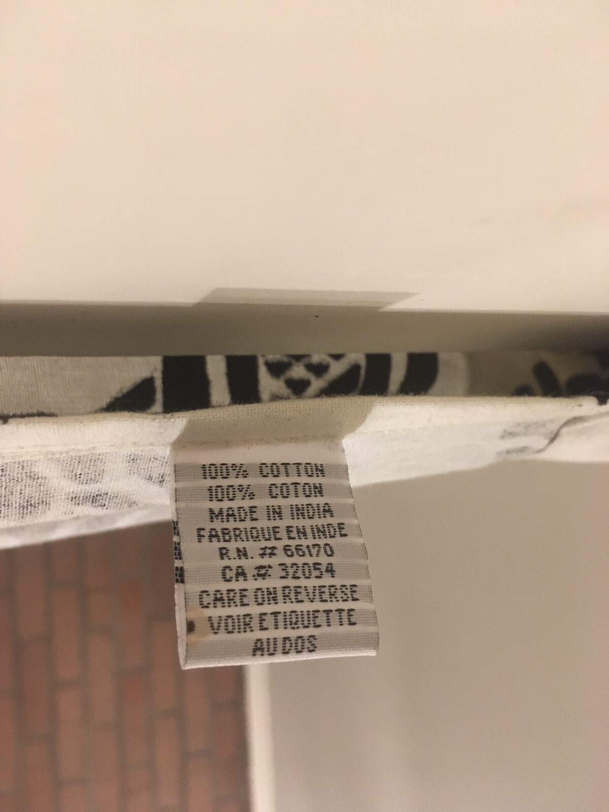 Multi-Purpose Black/Off White Curtains Or Use For Upholstery Headboards,Wall Art