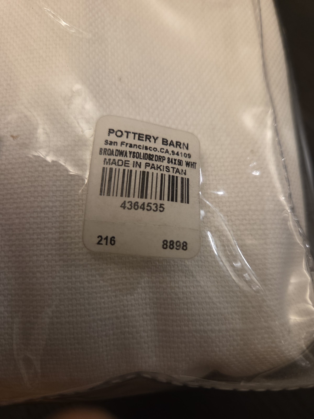 Pottery Barn Broadway Curtains Panels Set 50”x84″ Linen White Color Brand New