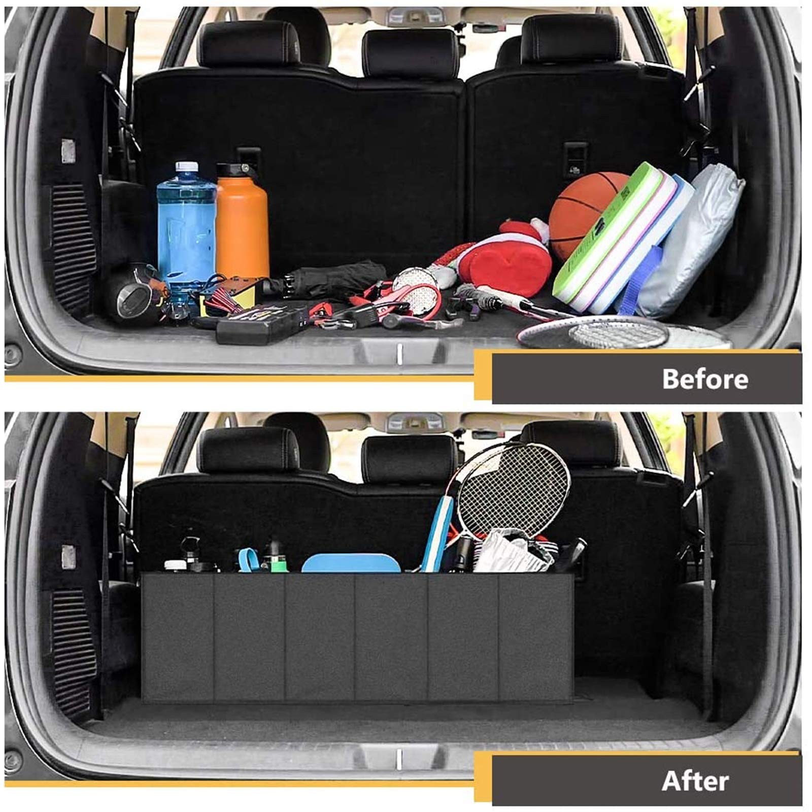 MIU COLOR Trunk Organizer for SUV, Sturdy Car Organizer, Non-Slip Bottom, Fol…