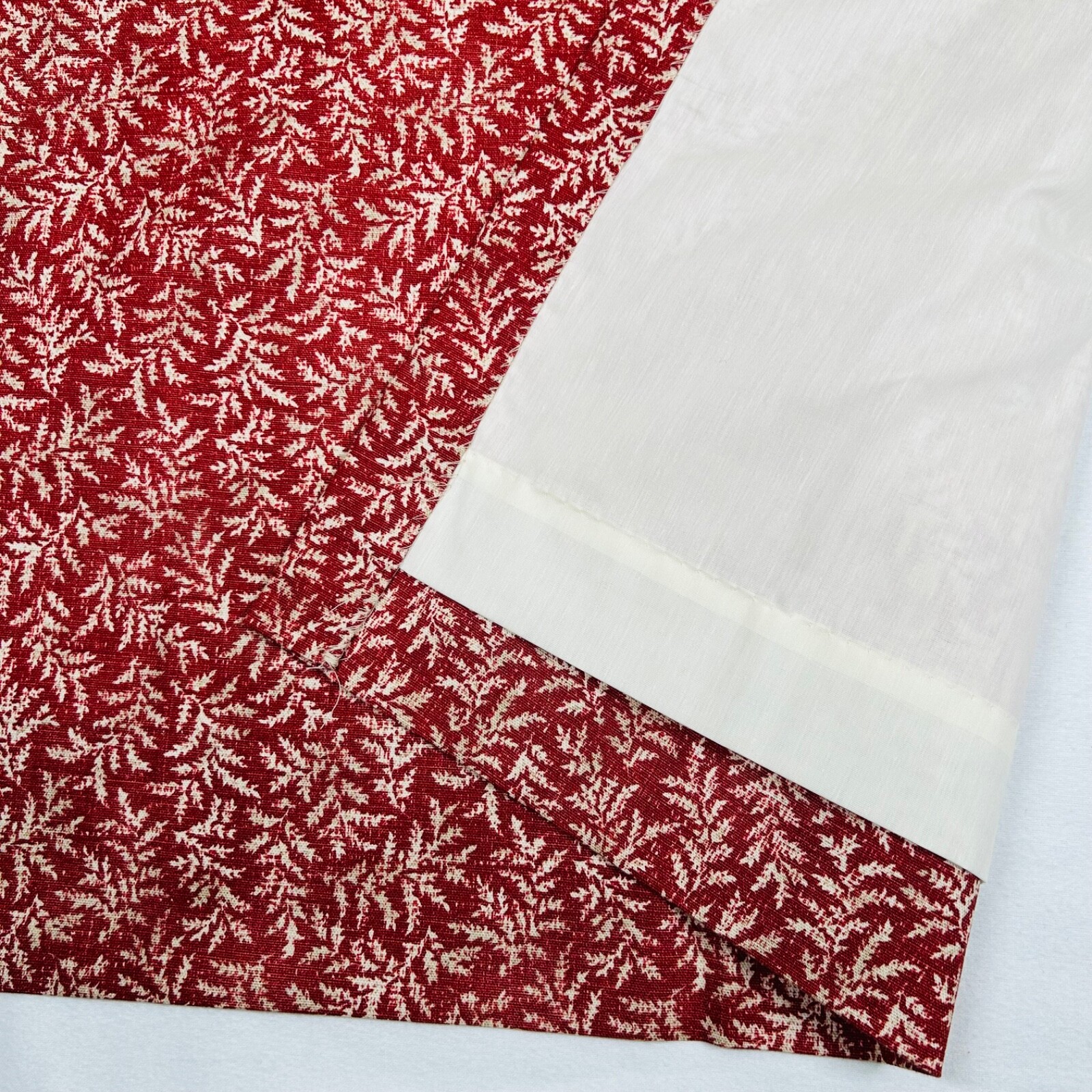 Waverly Crimson Fernwood Red Curtain Panel Half Window 29×42