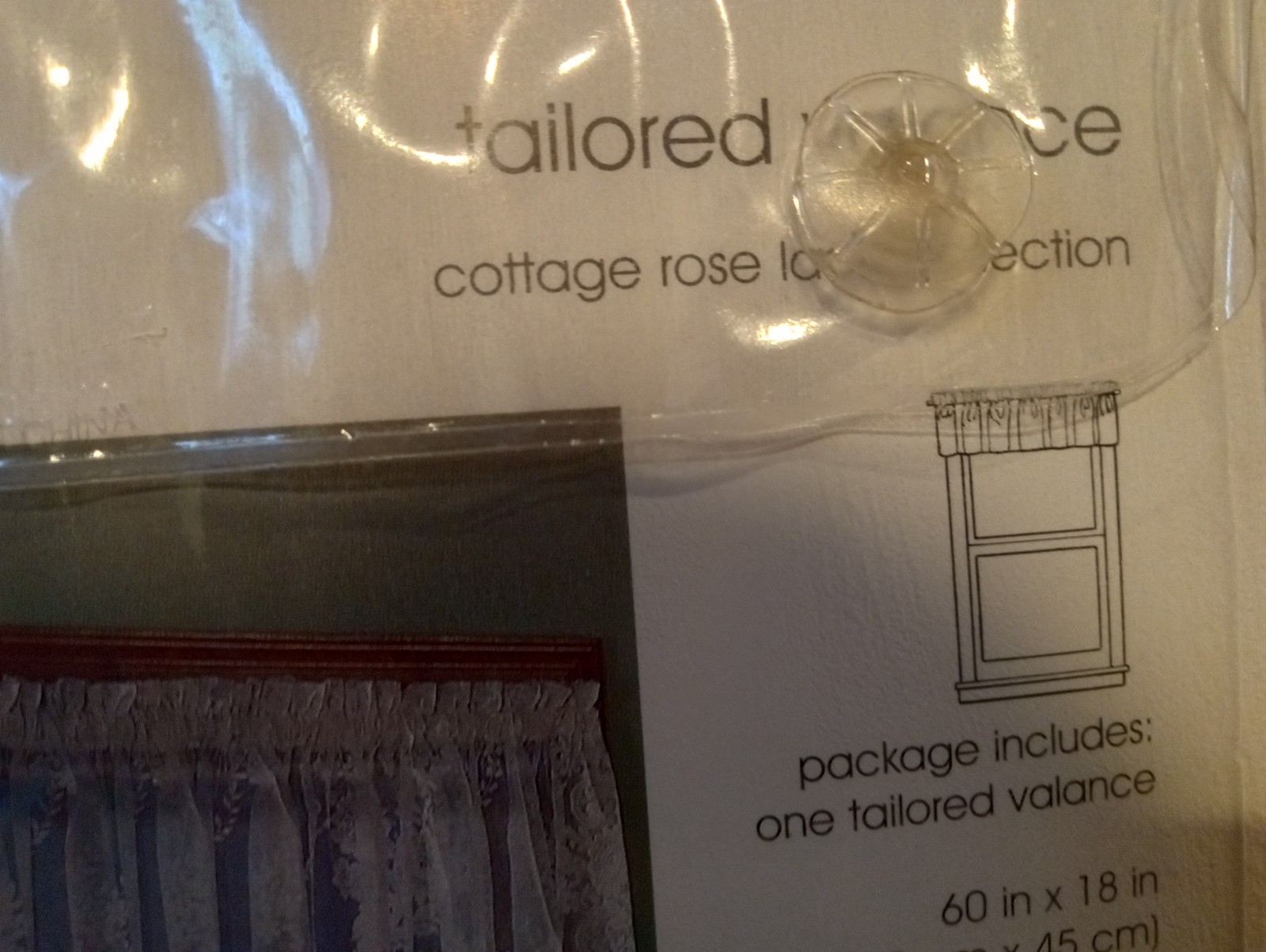 Large Window Cottage Rose Lace Valance Lace Window Valance Set Swag Valance USA