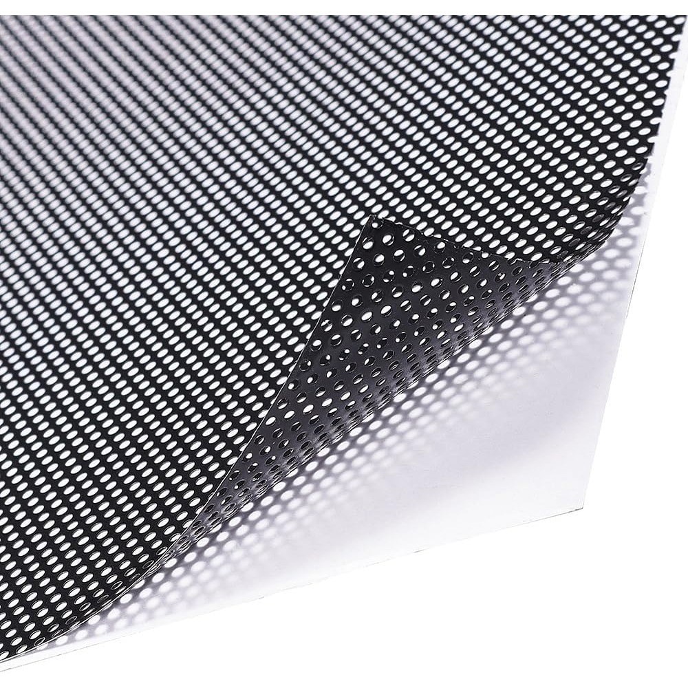 2 Pack One-Way Perforated Privacy Window Film, Automotive Black Windshield