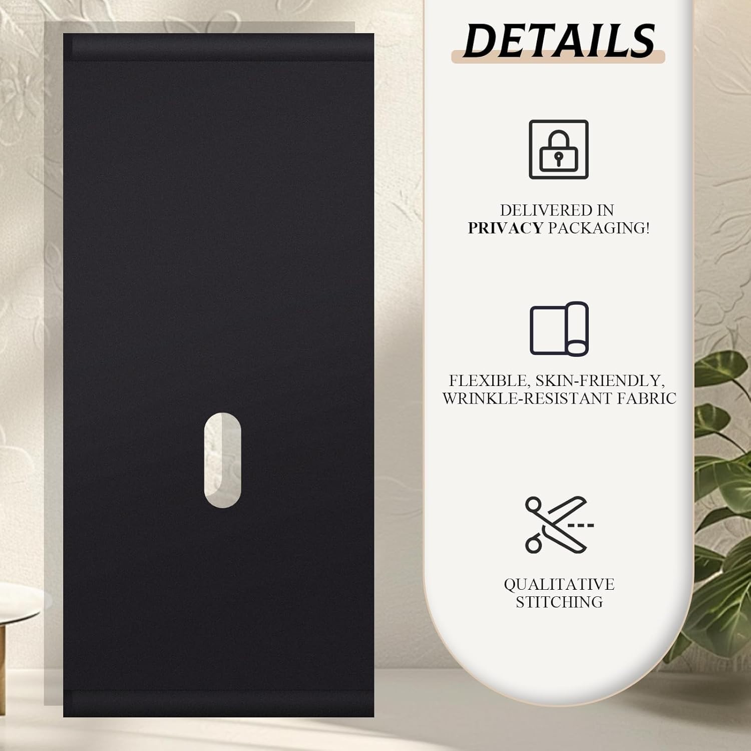 Intimate Glory Hole Wall Kit – Adjustable & Portable BDSM Toy 28-46” Black