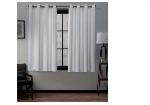 Exclusive Home Academy Blackout Grommet Set Of 2 Panel Curtain White 52 x 63in