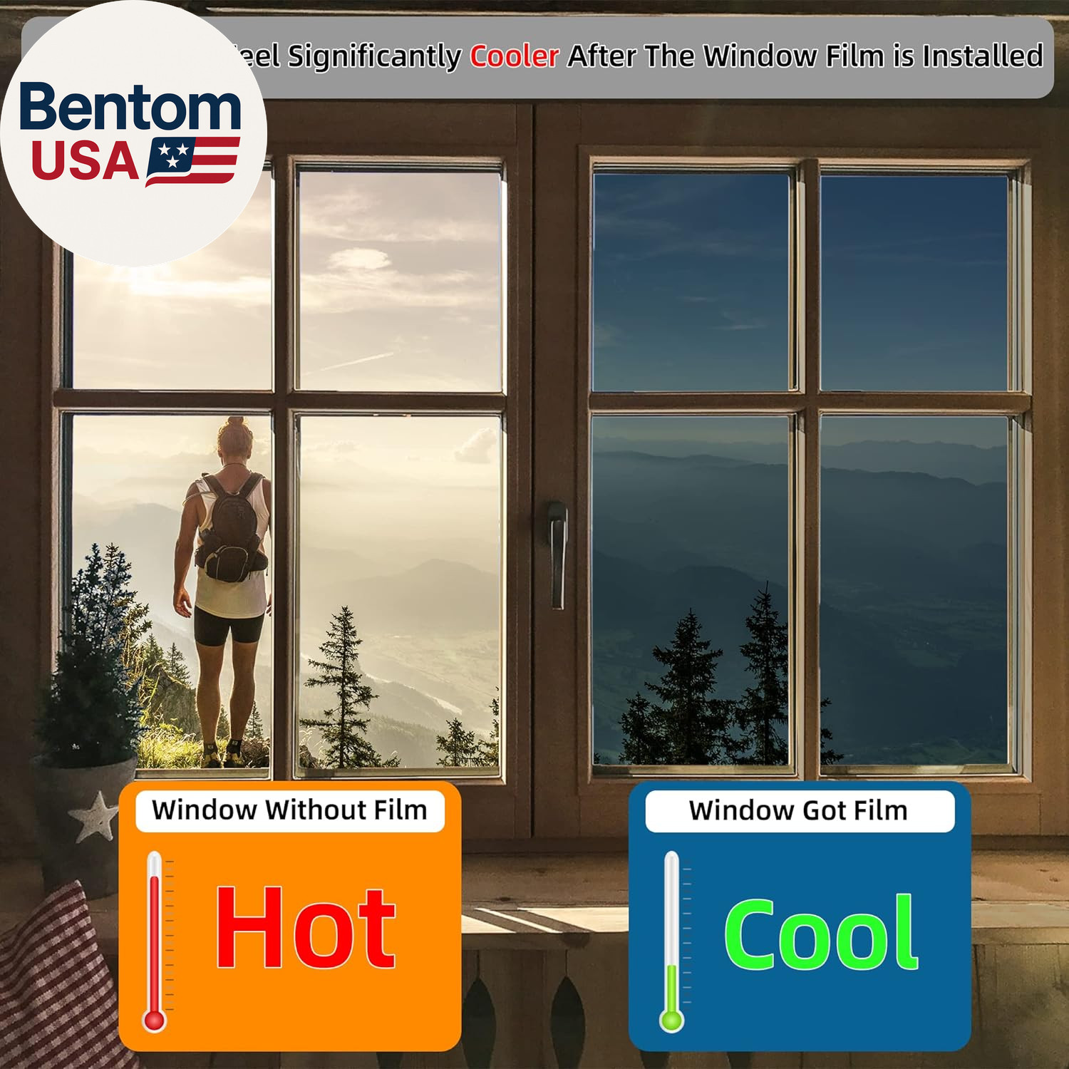 One-Way Window Privacy Film with Installation Tools,Premium PET Material,Heat Co