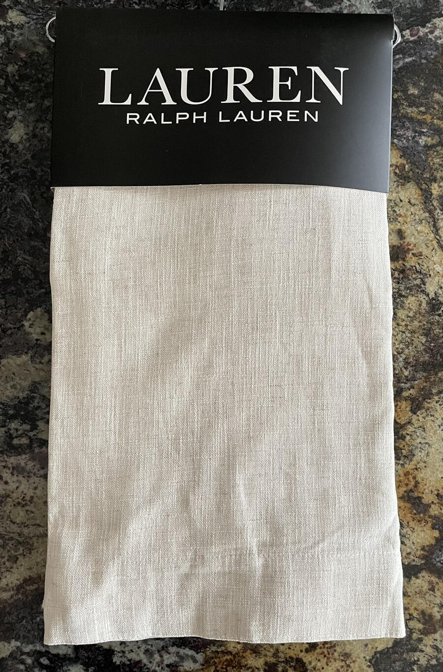 Ralph Lauren Belgian Linen Back Tab~Panels Curtains~54×96~Natural Beige~Set of 2