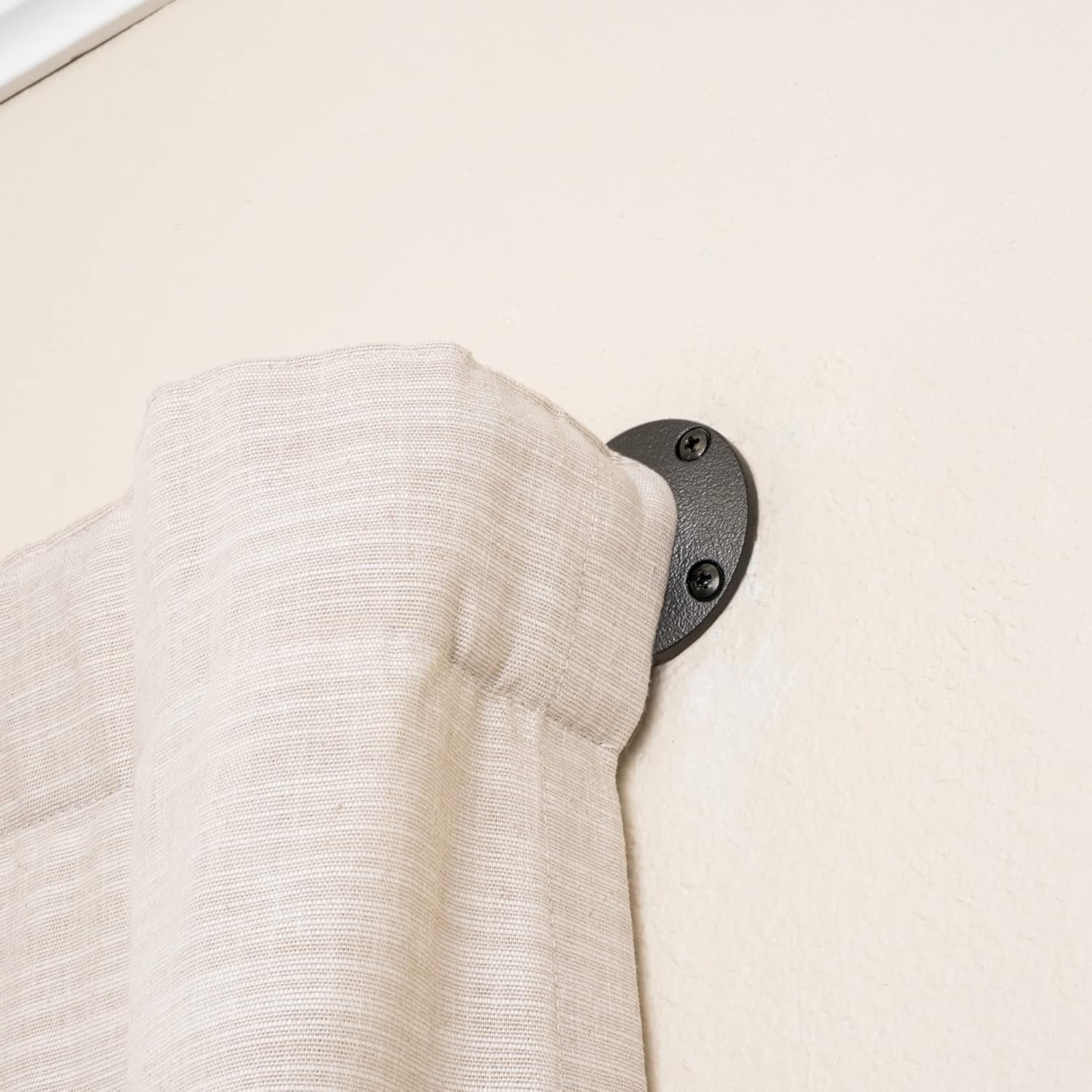 5/8″ Pipe Wrap around Curtain Rod Set, 28 to 48 Inches, Dark Bronze