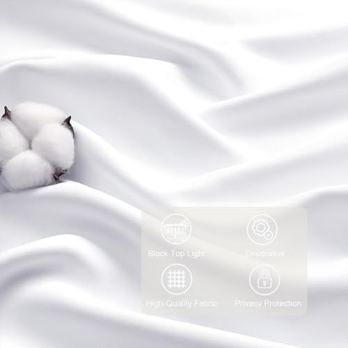 Cafe Curtains 36 Inch Length, Light 30″W x 36″L (Pack of 2) Pure White