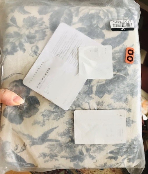 Pottery Barn Sorrel Toile Drapes Set 2 Blue 50x 96 Floral Blackout Pair 🦩