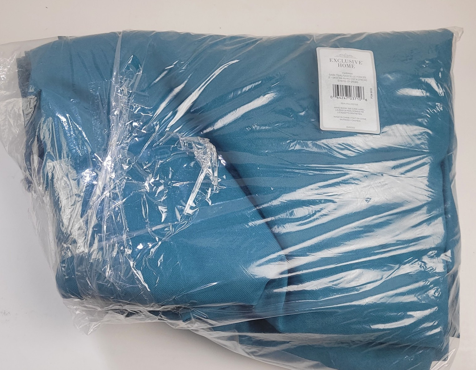 Exclusive Home Cabana 54 x 108 rod tab curtain 2 panels ‘Dark Teal’ #CT9