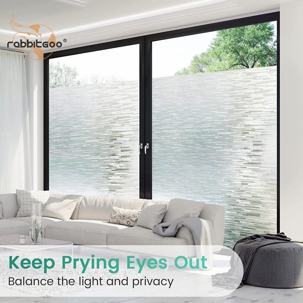 Matt Privacy Window Film Covering Window Sticker Static Cling Vinyl Glass Film