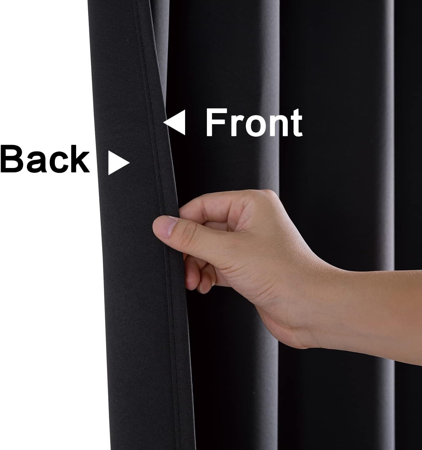 Black Out Curtains 48 Inch Long 2 Panels for Bedroom/Kitchen/Bathroom,Heat