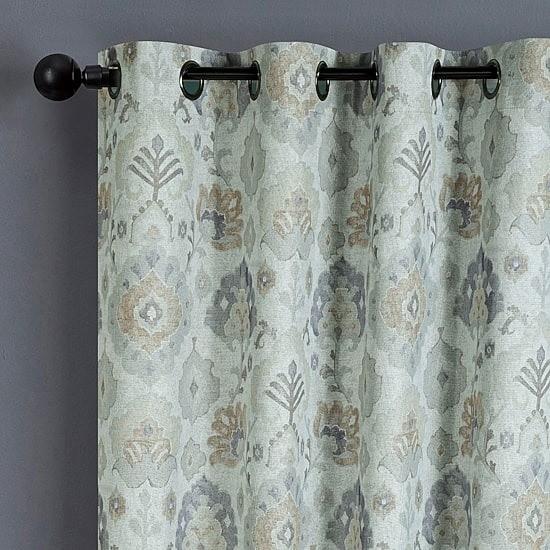 Max Blackout Baylor Print Curtain Panel 50×63 Grommet Blackout Neutral Floral