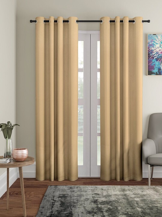 100% Polyester Room Darkening Ringtop Grommet Door Window Curtain Set 5 7 9 Feet