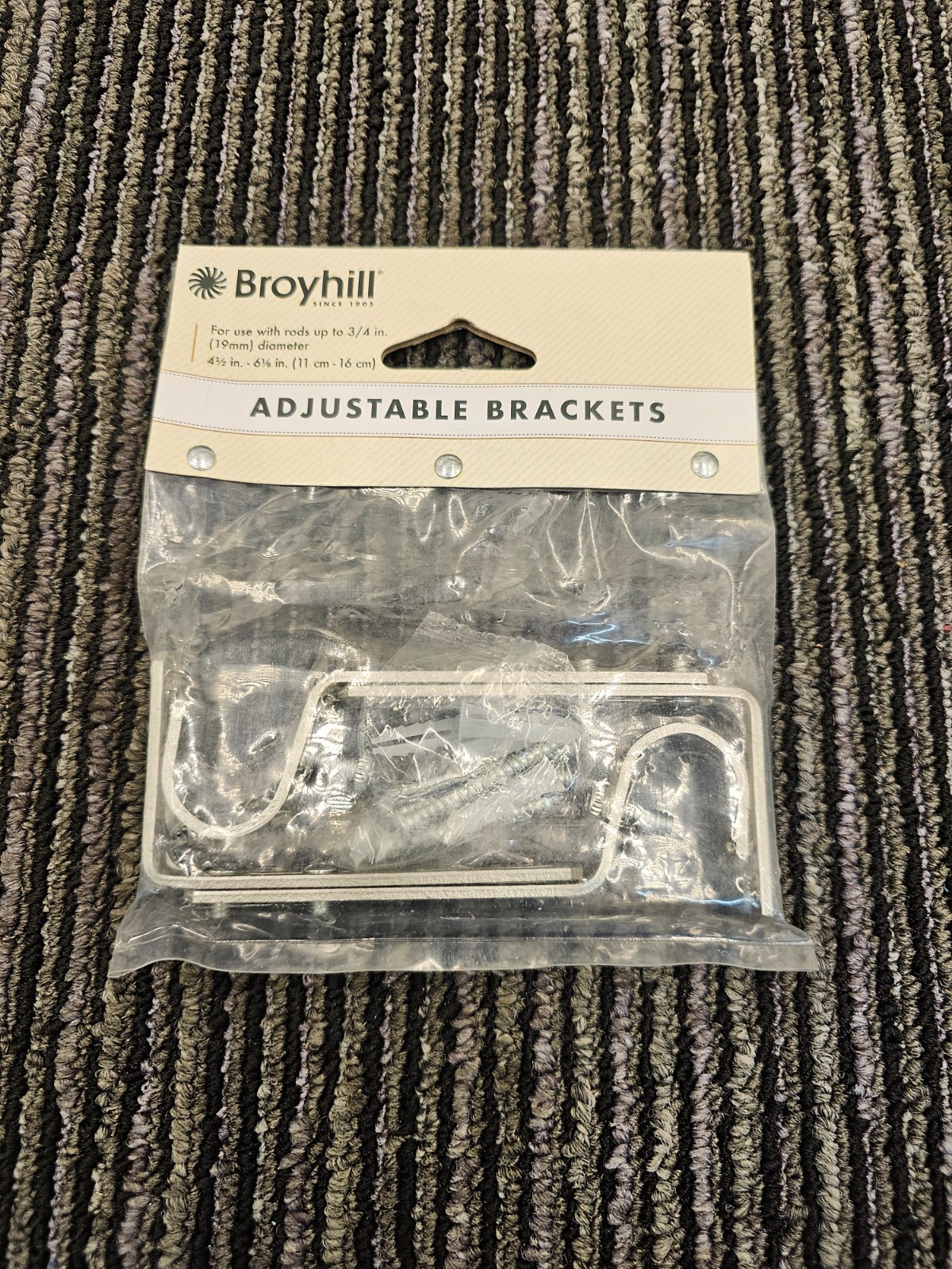(QTY 7) Broyhill 810524280 Adjustable Brackets 4-1/2″ To 6-1/8″ Satin Nickel