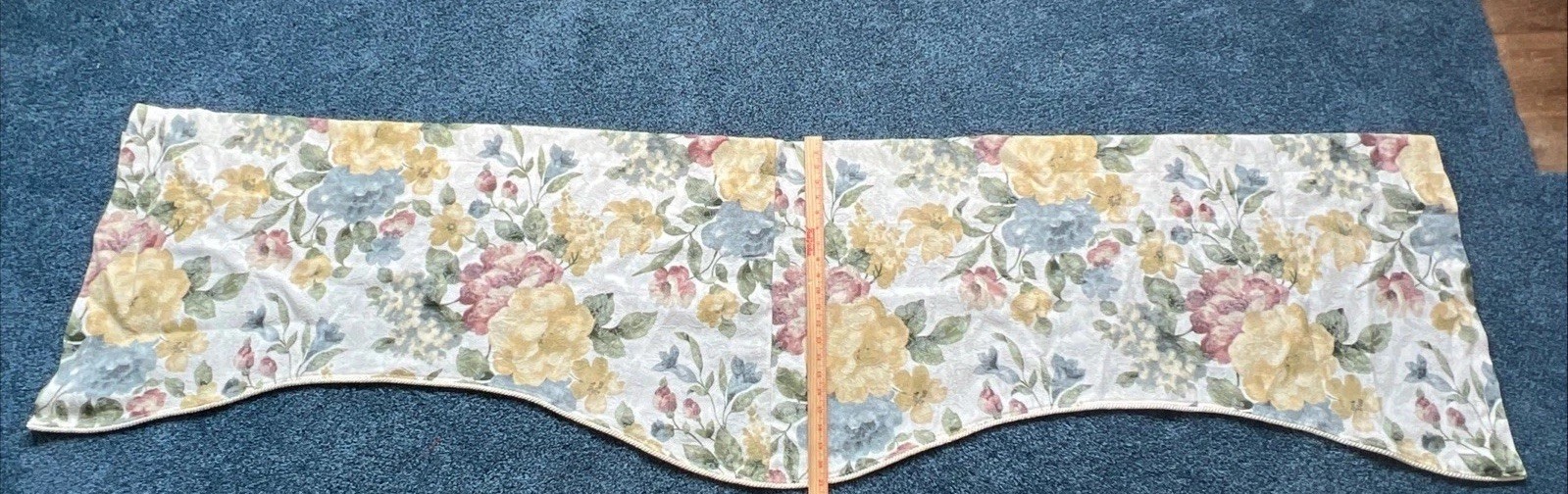 VTG Burlington Window Valance 82”x21” Textured Braided Piping Edge Elegant ￼