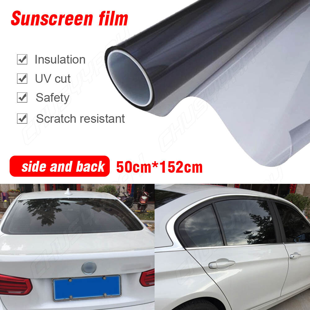 20″ Inch x 5’Feet Uncut Roll Window Tint Black Film Car Home Office Glass