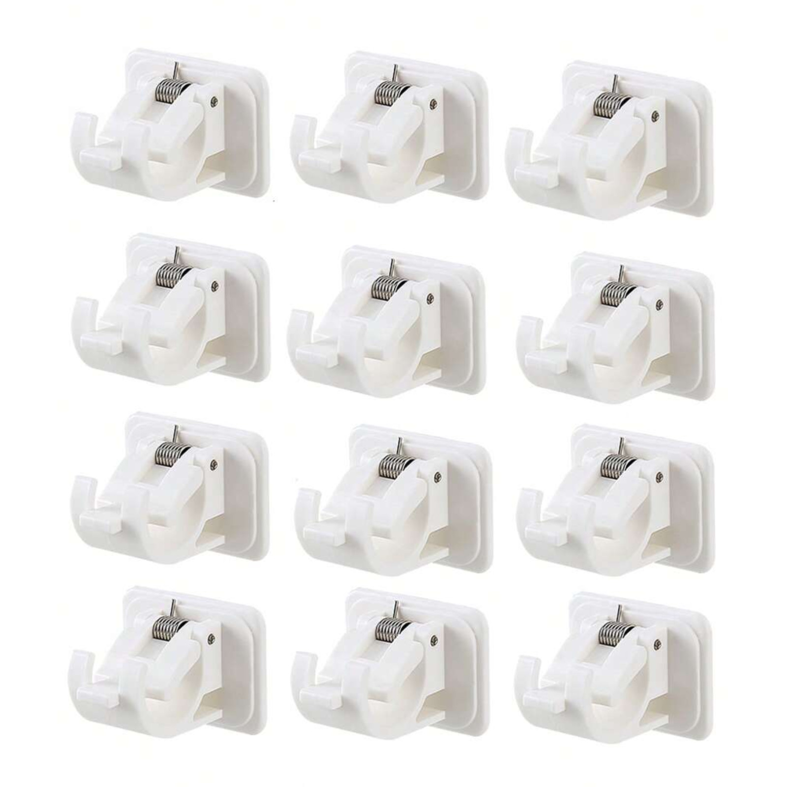 Wall-Mounted Curtain Rod Bracket Self-Adhesive Curtain Rod Holder Drapery Hook
