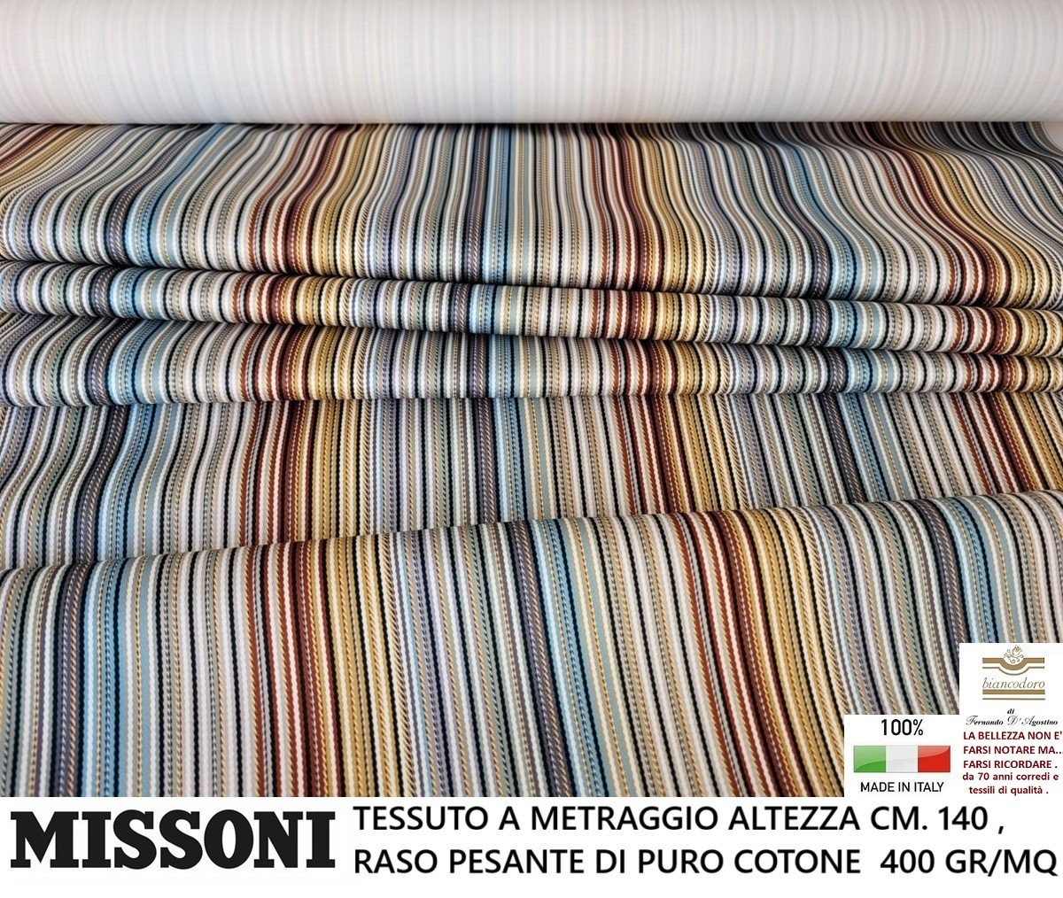 Fabric MISSONI by the meter height 140 cm. Furnishing upholstery curtains etc.