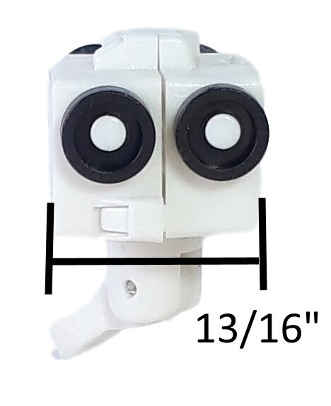 Low Profile Vertical Blind Wand Control Unit Set for Head Rail: 44x25mm