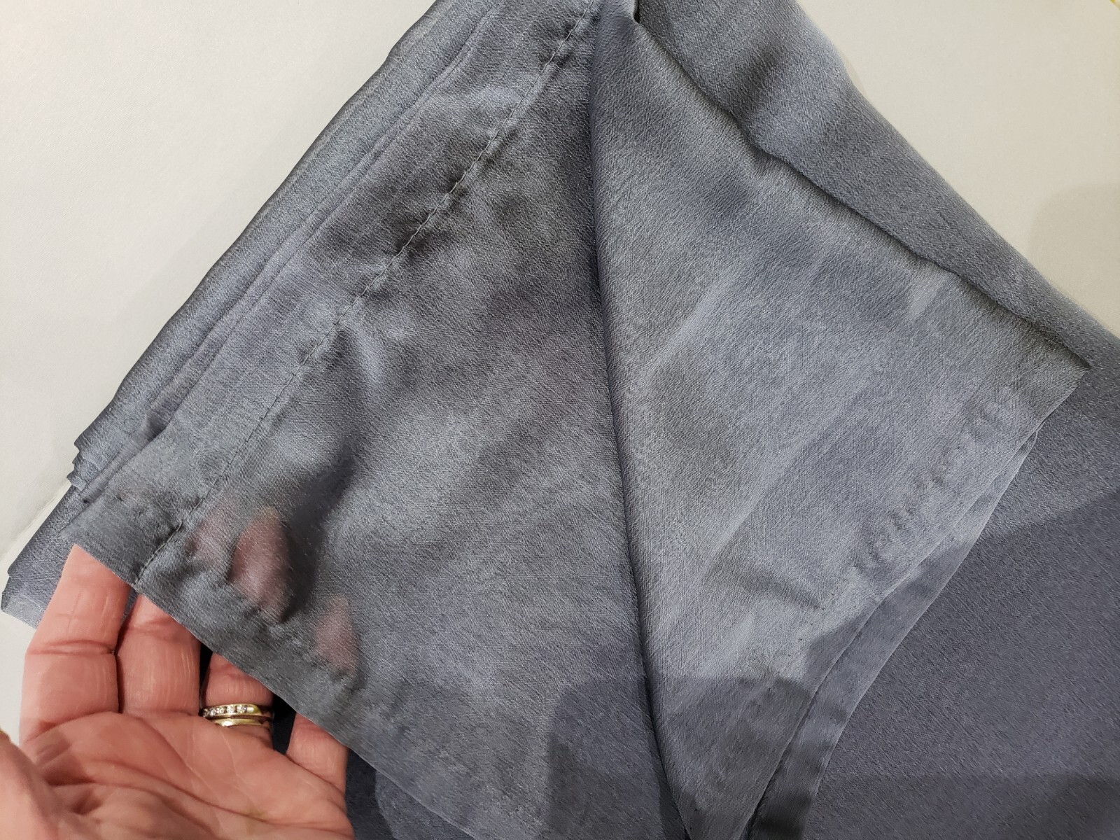 Peri Homeworks Collection Rectangular Scarf Curtain 42×216 Chiffonade Gray