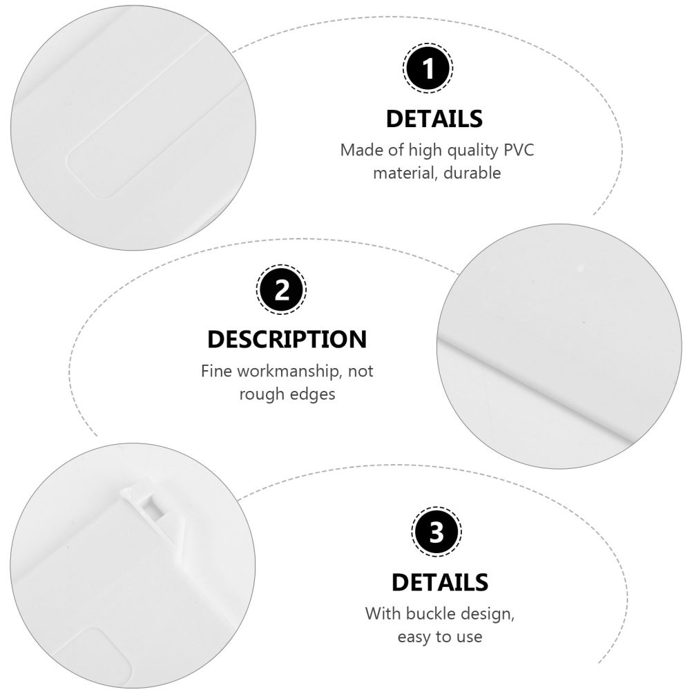 10Pcs Reusable White Plastic Bottom Plates for Vertical Blind Decor Accessories