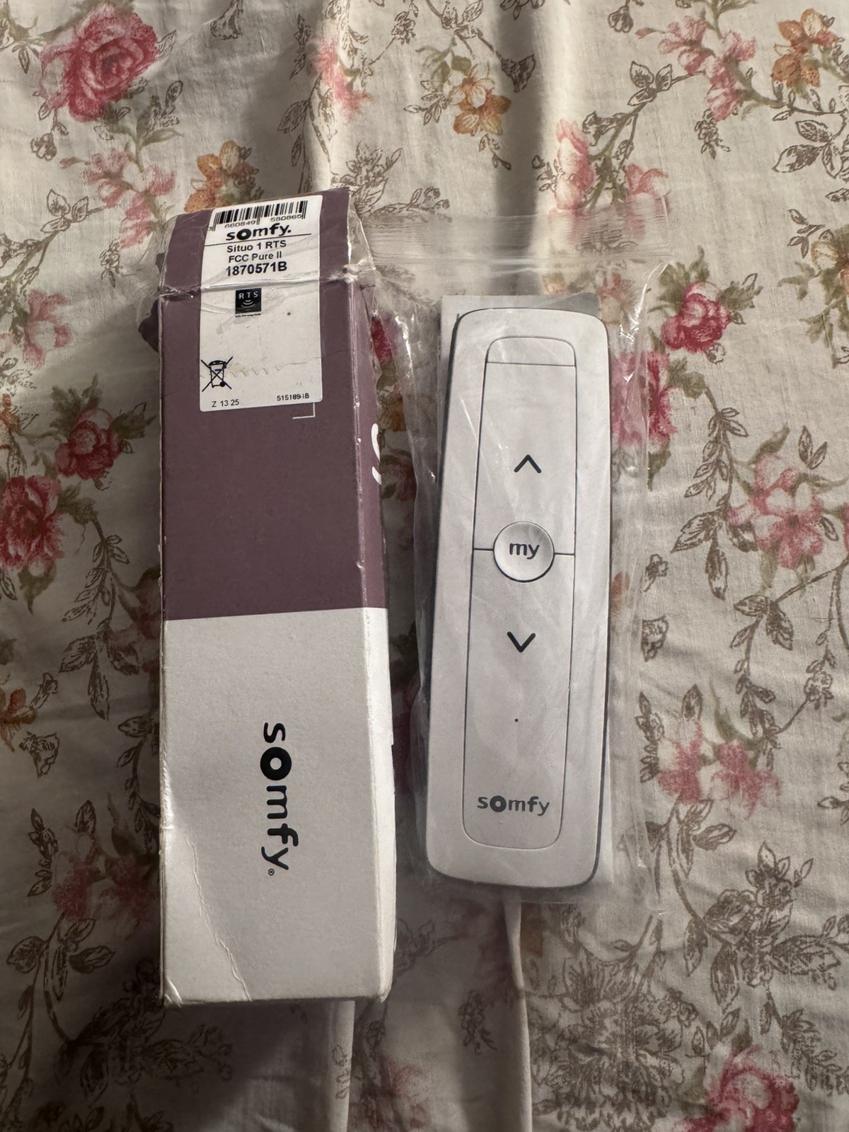 Somfy Situo 1 RTS FCC PURE II Remote for Somfy Shades Shades 1870571B Each
