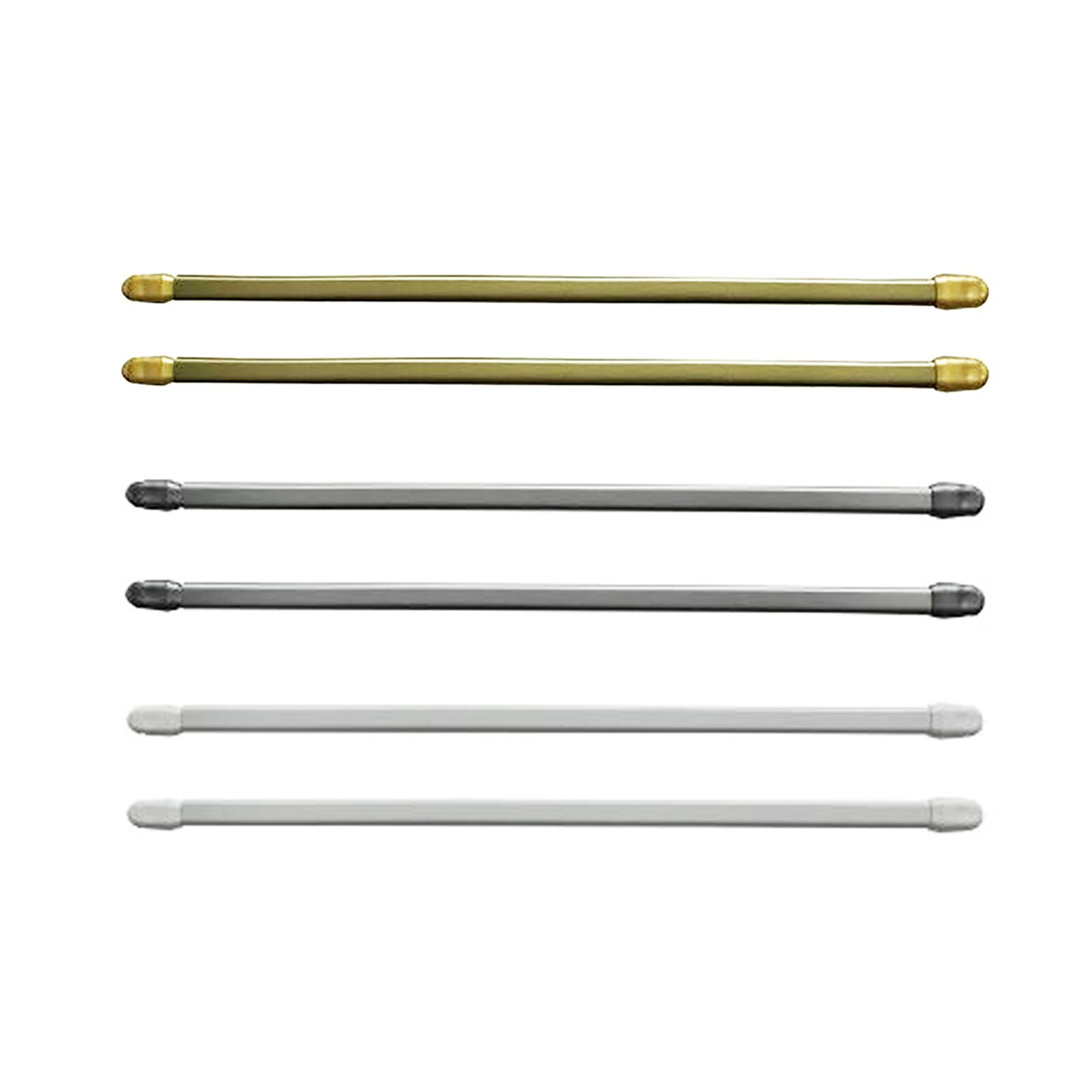 Small Cafe Curtain Rod Adjustable Set of 2