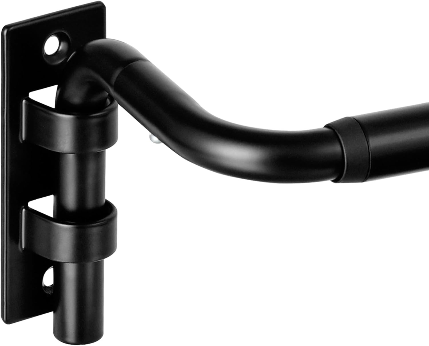 Blackout Curtain Rod Wrap Around 48-84in Adjustable Matte Black 5/8in – US