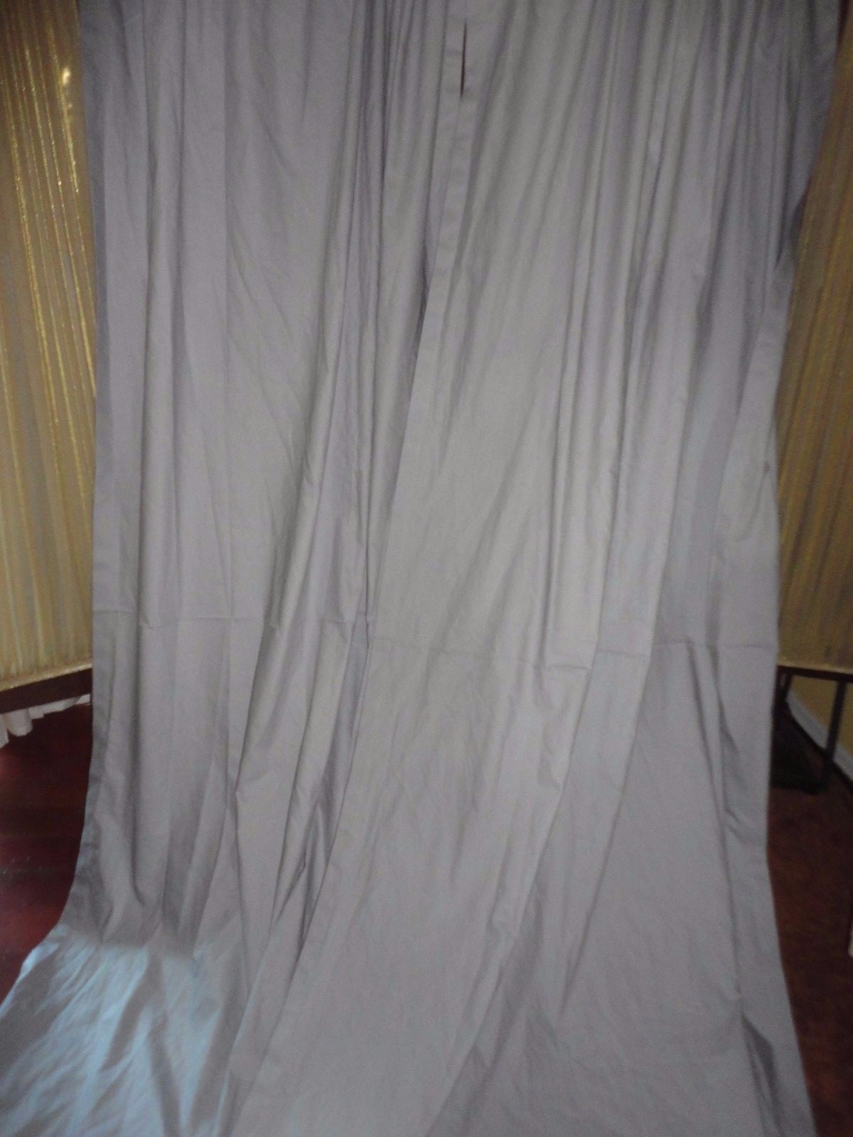 TOMMY HILFIGER LIGHT-MEDIUM GRAY (PAIR) UNLINED WINDOW PANELS 48 X 94