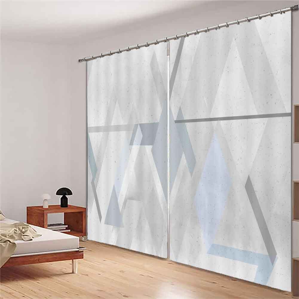 Many Diagonal Stripes 3D Blockout Photo Print Curtain Fabric Curtains Window