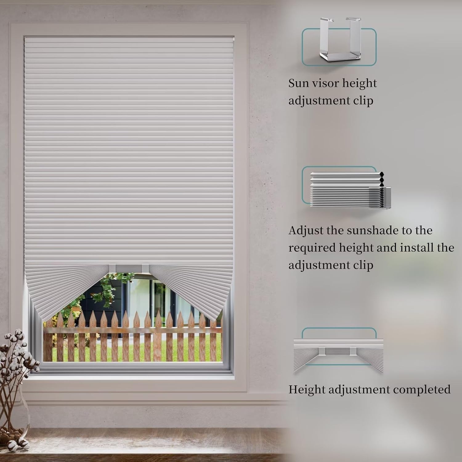 Arch Window Shades Half Circle Blackout Cellular Shades Cordless No Drill Bli…