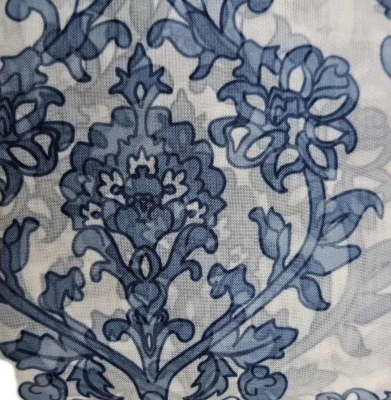 Parklane Idea Nuova 4 Piece Set Blackout Window Panels 27.5x84in Blue/floral