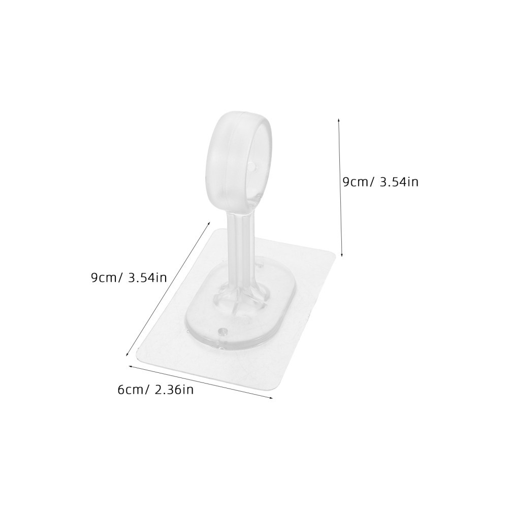 6Pcs Reusable ABS Ceiling Mounted Curtain Rod Brackets Transparent No Drilling