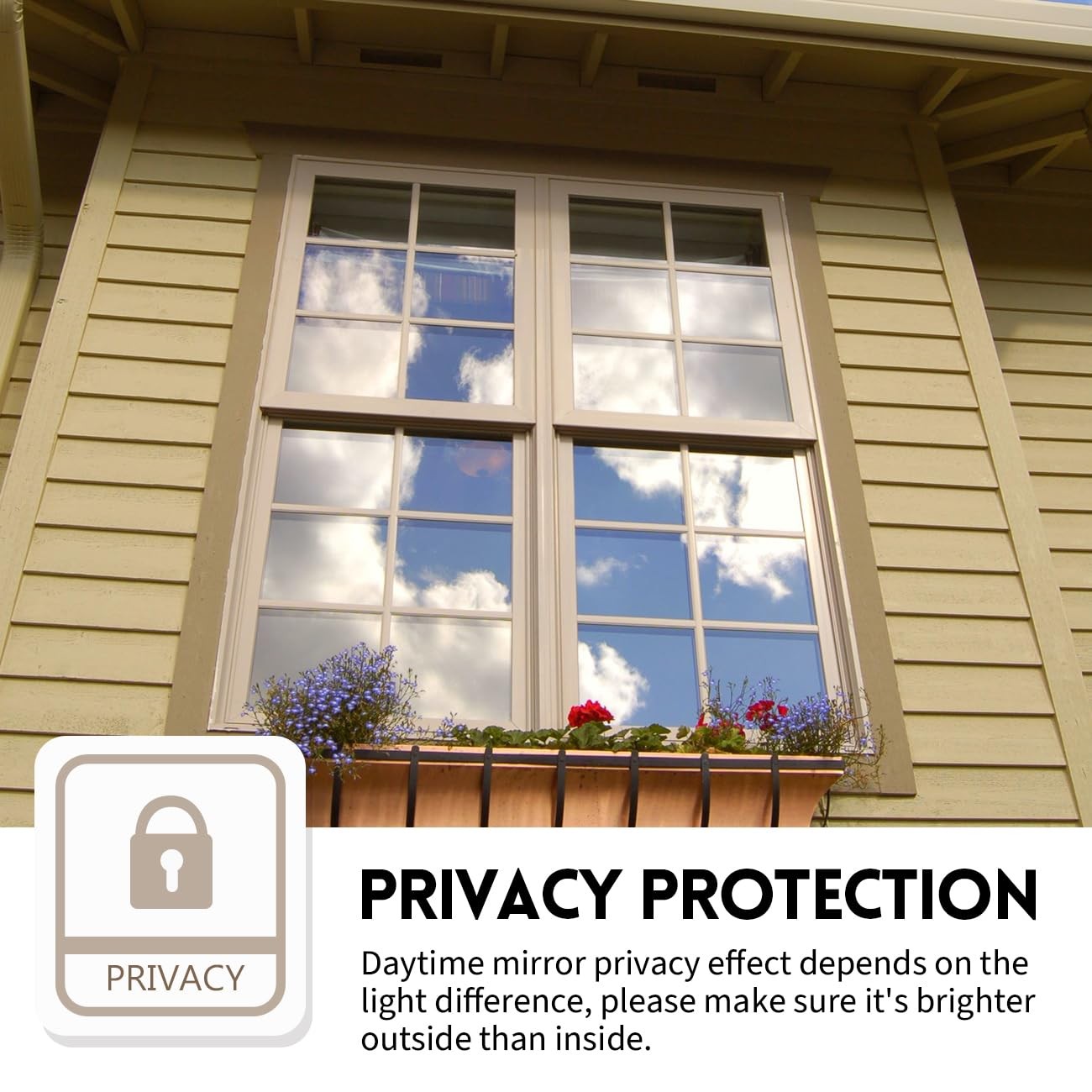 KESPEN Window Privacy Film One Way Daytime 17.5 Inch X 6.5 Feet, Black-silver